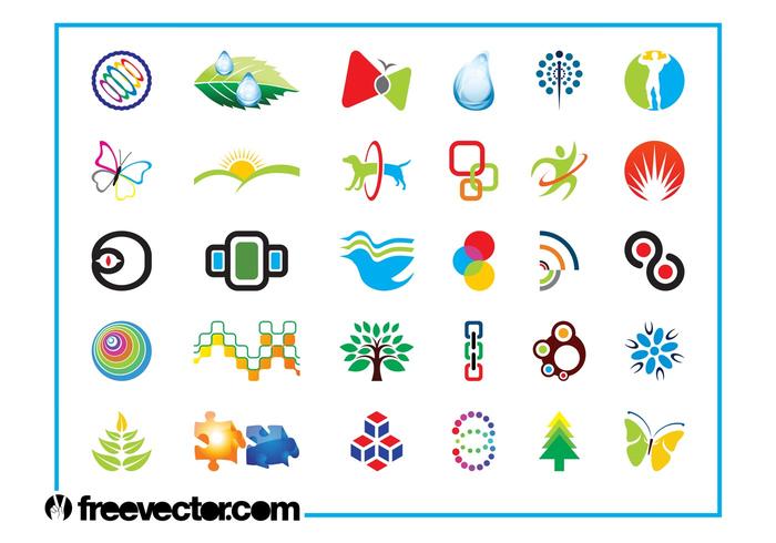 Colorful Logo Template Set vector