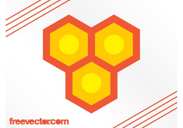 Vector logo de nido de abeja