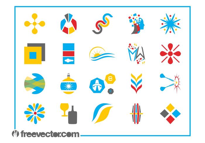 Colorful Logo Templates Set vector