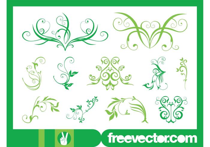 Green Flower Scrolls Green Flower Scrolls