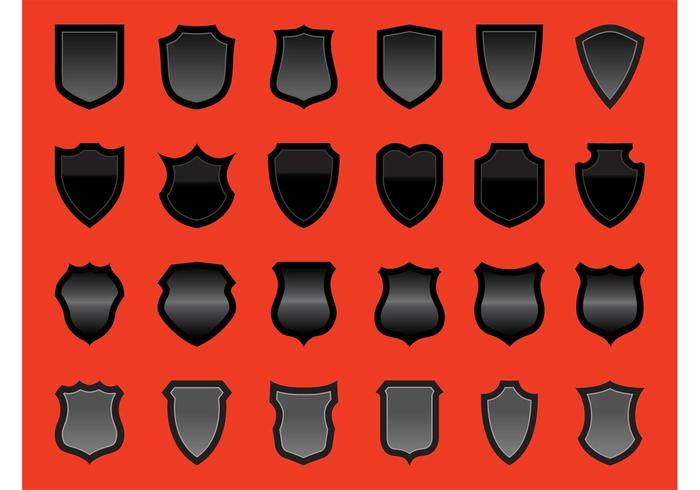Shields Vector Graphics Set Shields Vector Graphics Set