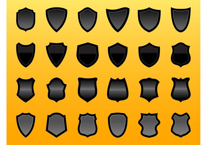 Shield Vector Graphics Set Shield Vector Graphics Set