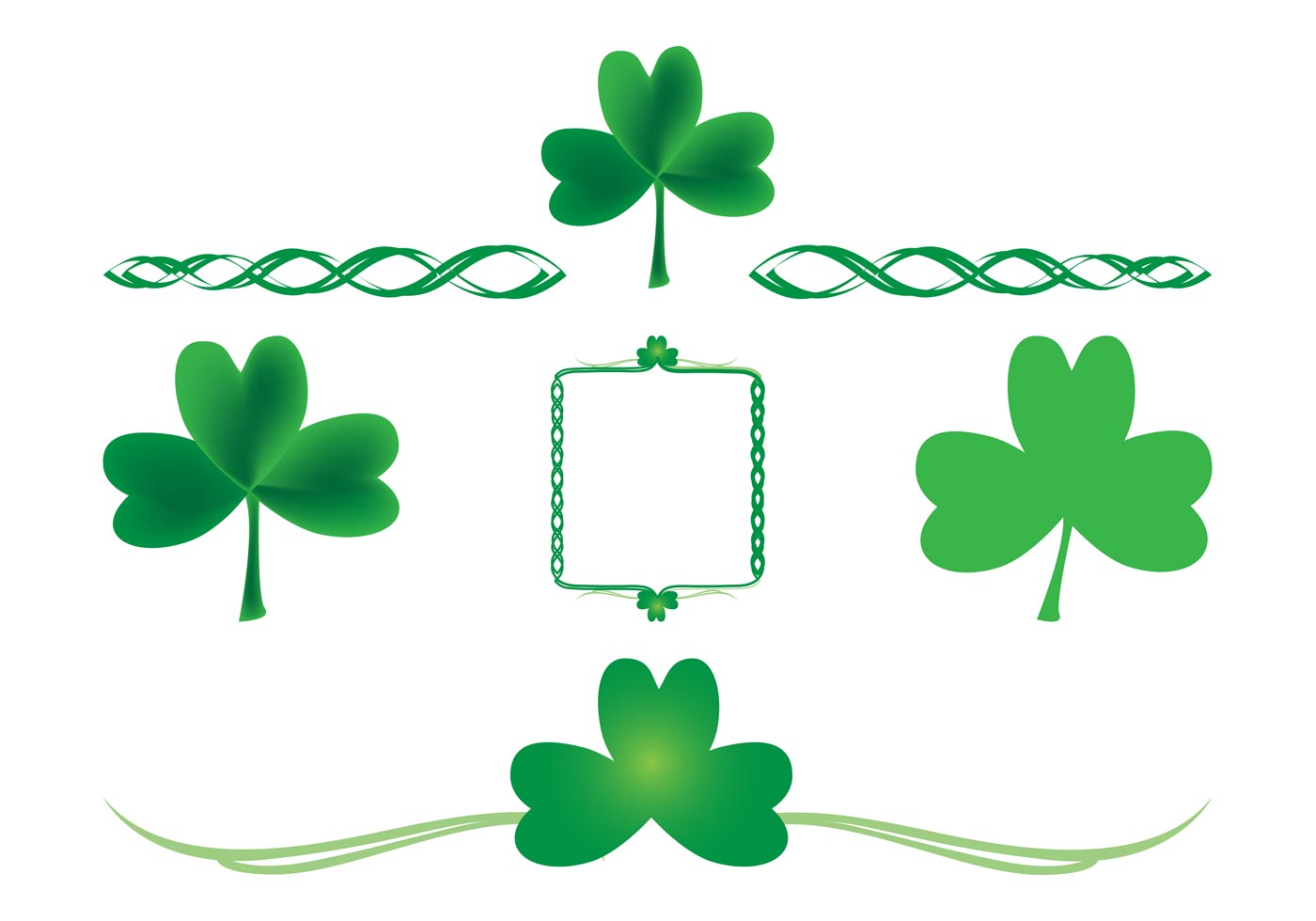 Shamrock Designs Set Download Free Vector Art Stock Graphics And Images