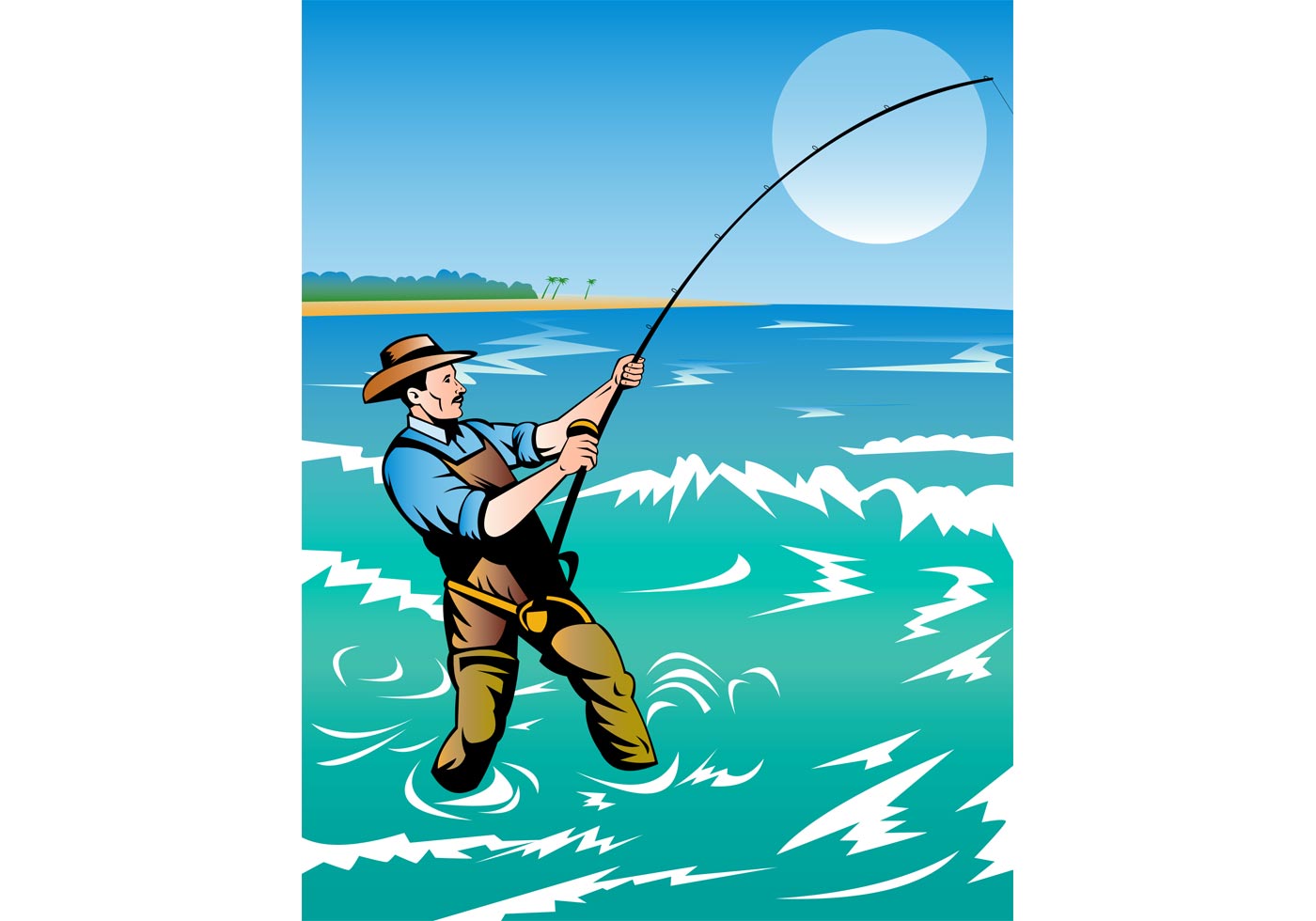 Download Fishing Man Poster - Download Free Vector Art, Stock ...