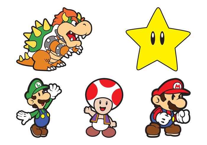 Personajes Super Mario vector