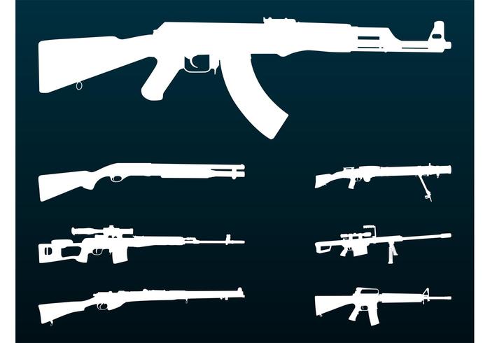 Rifles Silhouettes Set Rifles Silhouettes Set