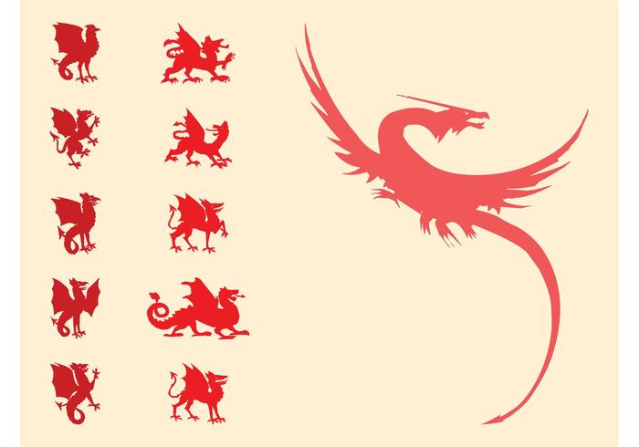 Heraldic Dragons Set Heraldic Dragons Set