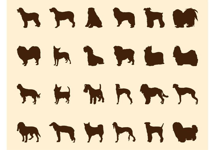Dogs Silhouette Set Dogs Silhouette Set