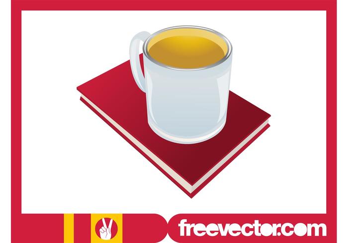 Tea And Book Vector Tea And Book Vector