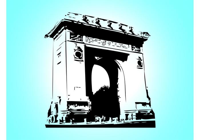 Arc De Triomphe Vector Arc De Triomphe Vector