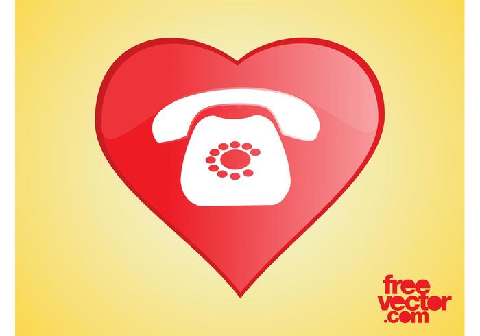 Heart Phone Icon Heart Phone Icon