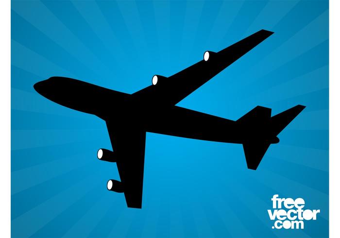 Flying Airplane Silhouette Flying Airplane Silhouette
