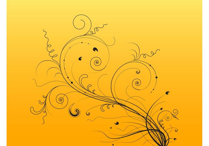 Swirling Plant Stems Vectors Swirling Plant Stems Vectors