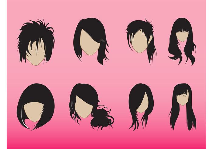 Hairstyles Graphics Set Hairstyles Graphics Set