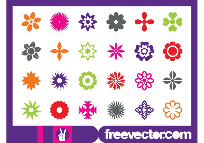 Floral Blossom Icons Floral Blossom Icons