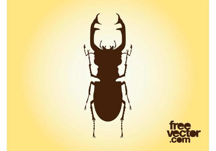 Stag Beetle Silhouette Stag Beetle Silhouette