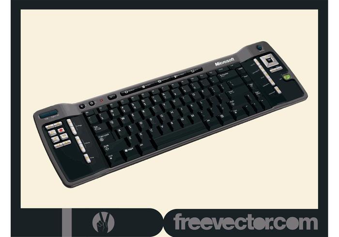 Teclado de PC negro vector