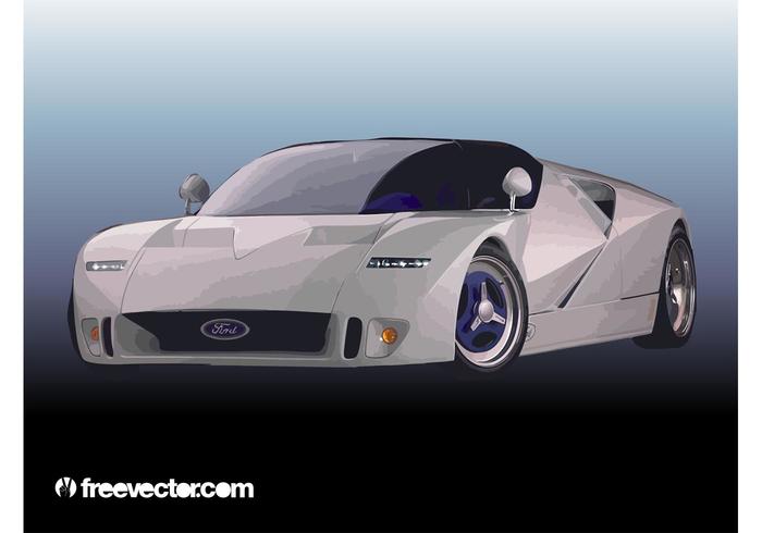 Coche de carreras ford vector