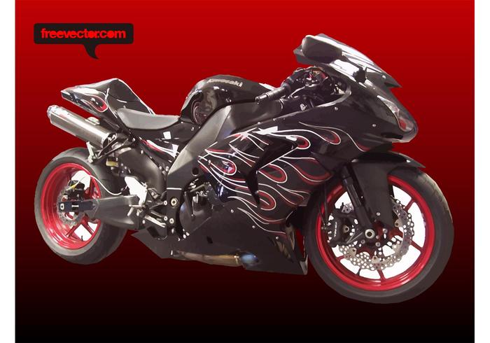 Kawasaki Motorcycle Vector Kawasaki Motorcycle Vector