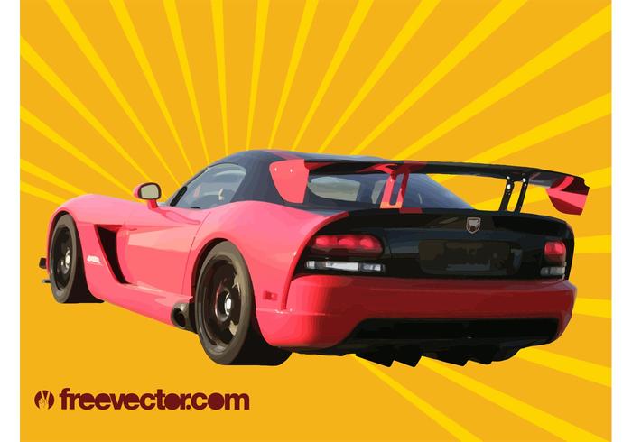 Red Dodge Viper vector