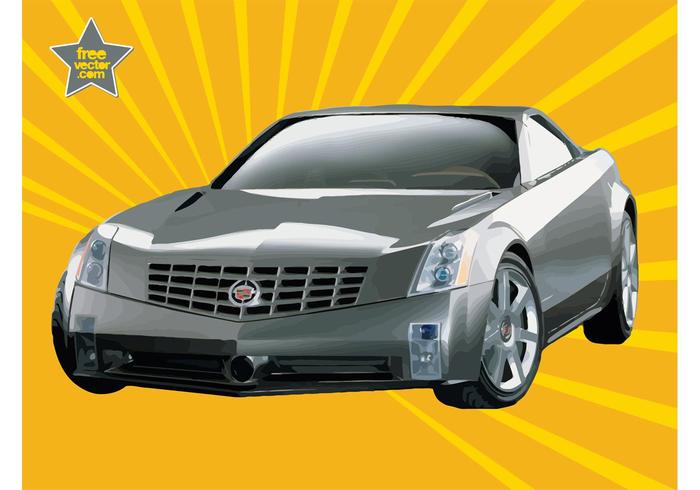 Silver Cadillac vector