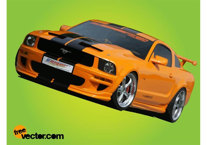 Yellow Ford Mustang Yellow Ford Mustang