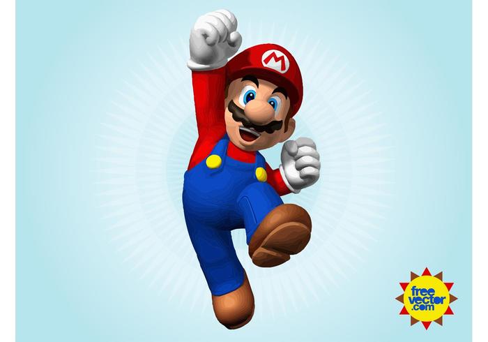 3D Mario vector