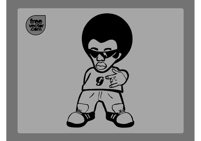 Afro Man Cartoon Afro Man Cartoon