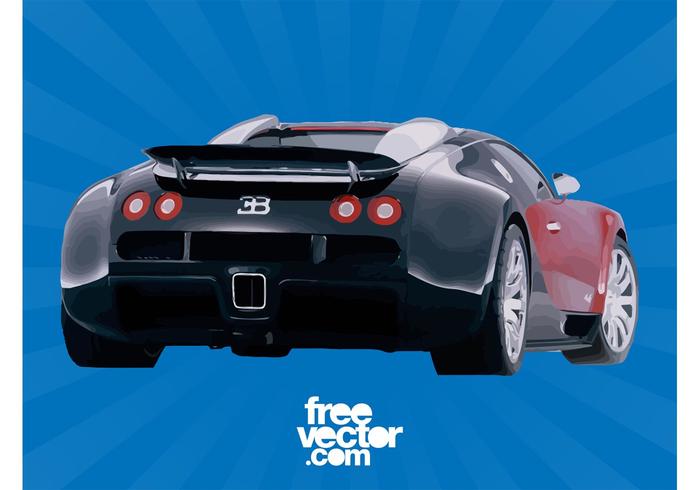 Bugatti Veyron Rear End vector