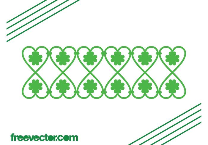 Border With Clovers Border With Clovers