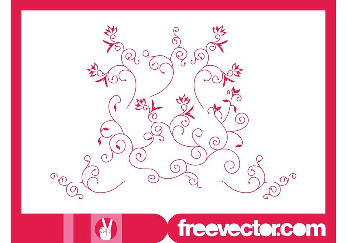 Decorative Floral Scrolls Vector Decorative Floral Scrolls Vector