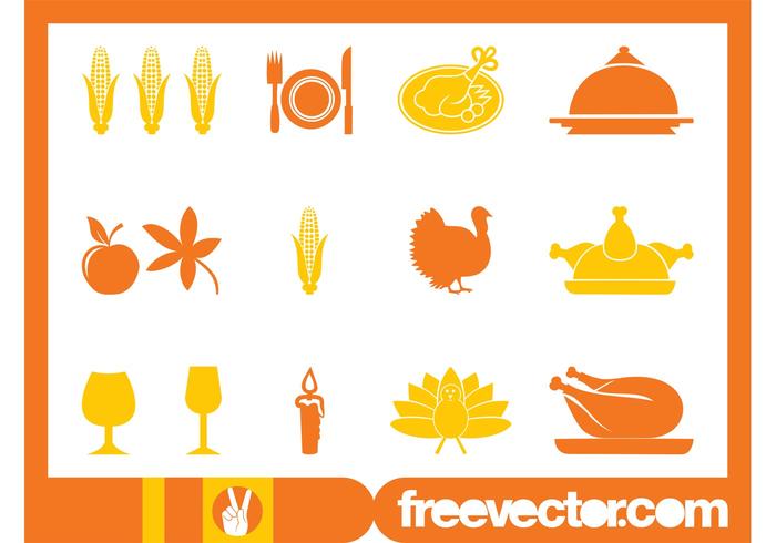 Thanksgiving Icons Set Thanksgiving Icons Set