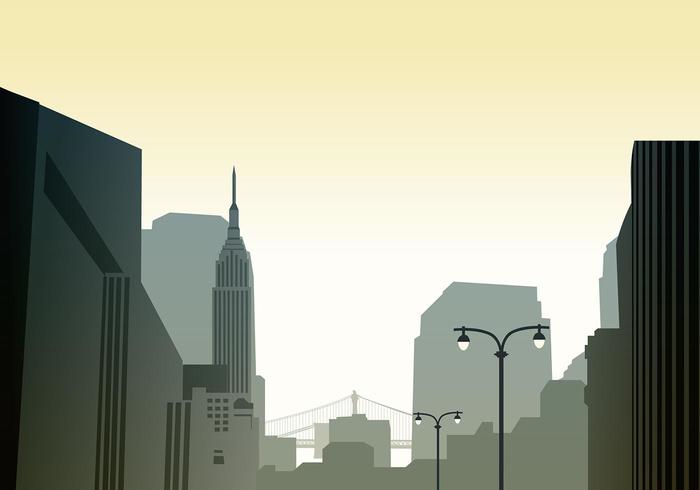 Paisaje urbano Skyline Wallpaper Vector