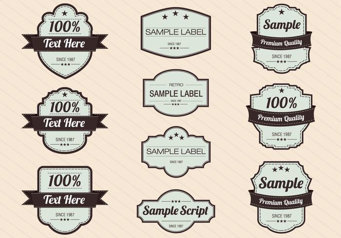 Retro Label Vectors