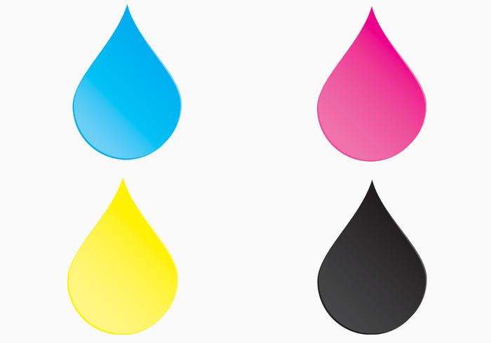 CMYK Drops Vector