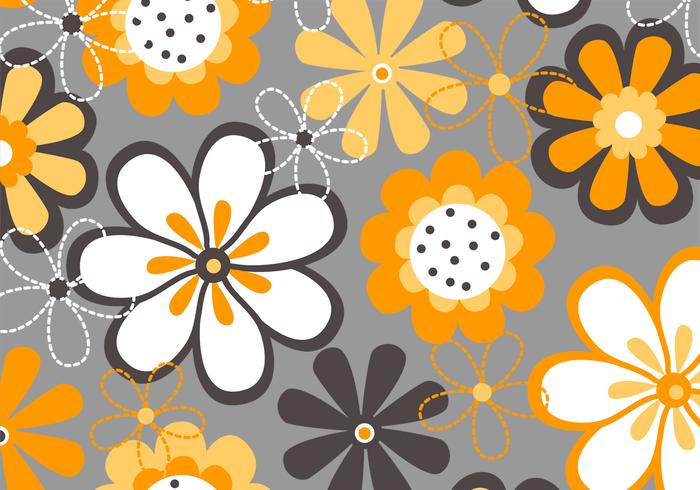 Spring Flowers Background Vector