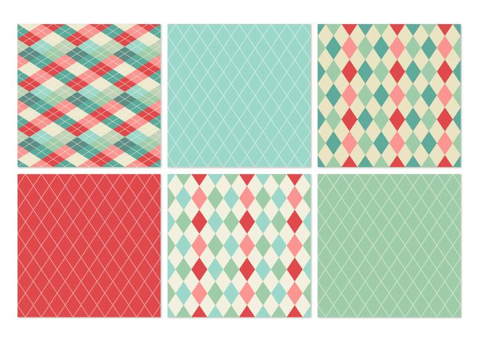 Retro Harlequin Vector Patterns