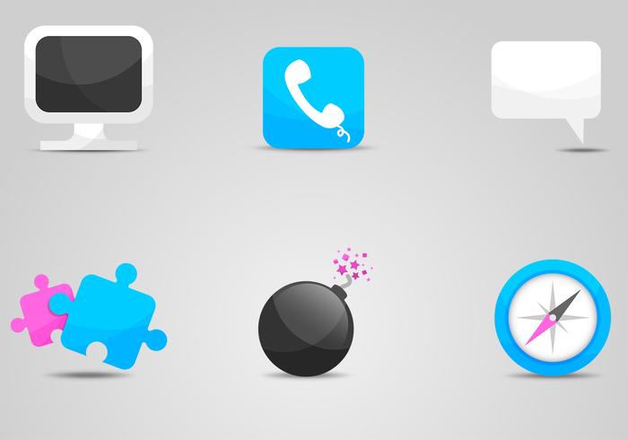 Bright Stylish Icons Vector Pack