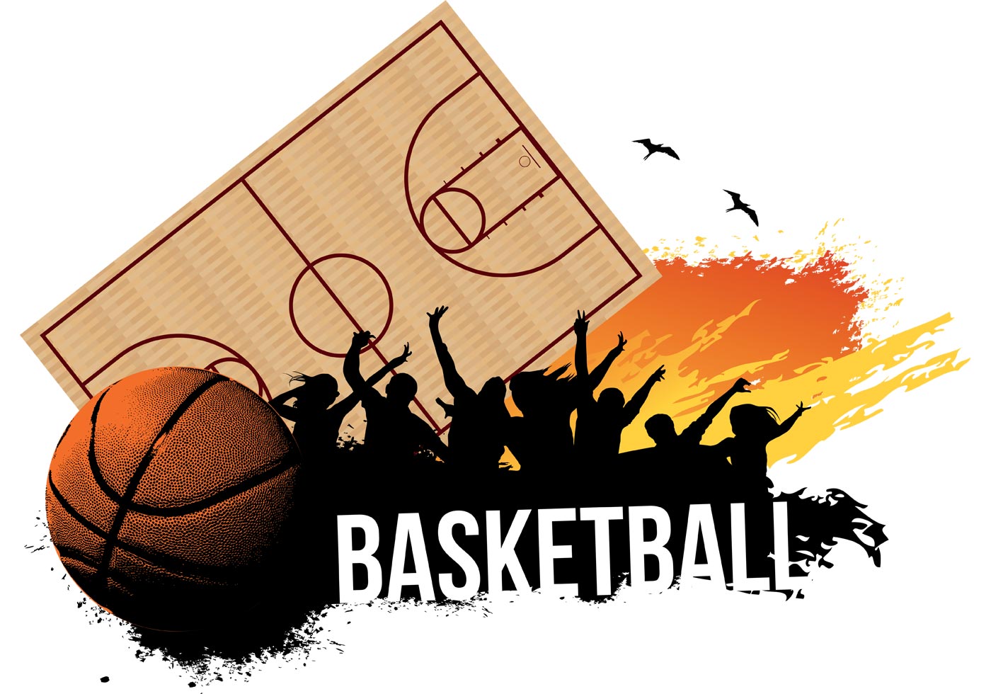 Download Basketball Party - Download Free Vector Art, Stock ...