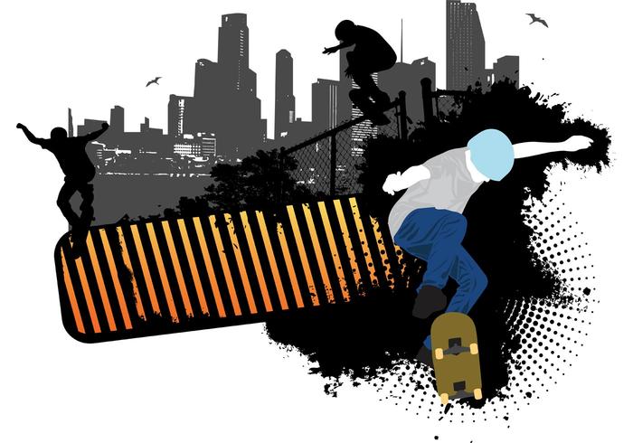 Skateboarding Vector Background Skateboarding Vector Background