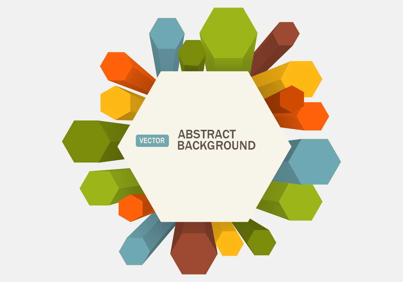 Download 3D Hexagon Background Vector - Download Free Vectors ...