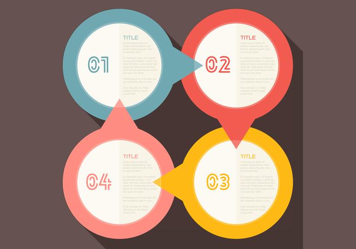 Four Steps Infographic Vector