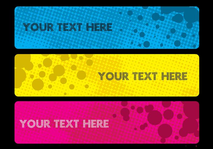 Halftone Banner Vector Pack