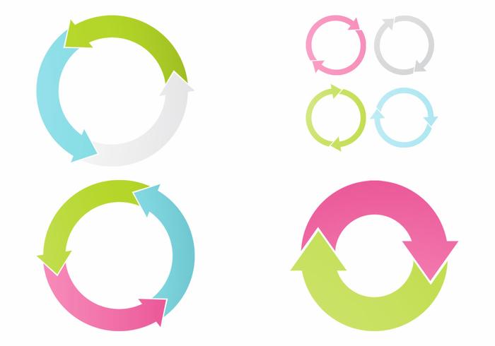 Circular Arrows Vector Set
