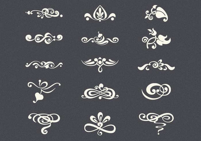 Vintage Flourishes conjunto de vectores