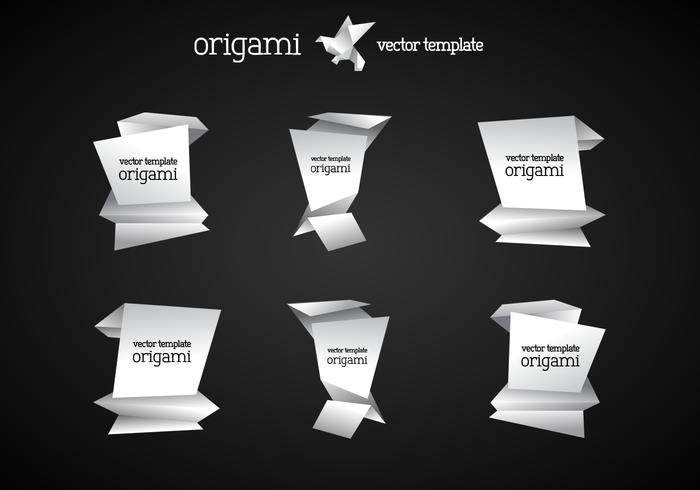 Origami Speech Bubble Vector Banners
