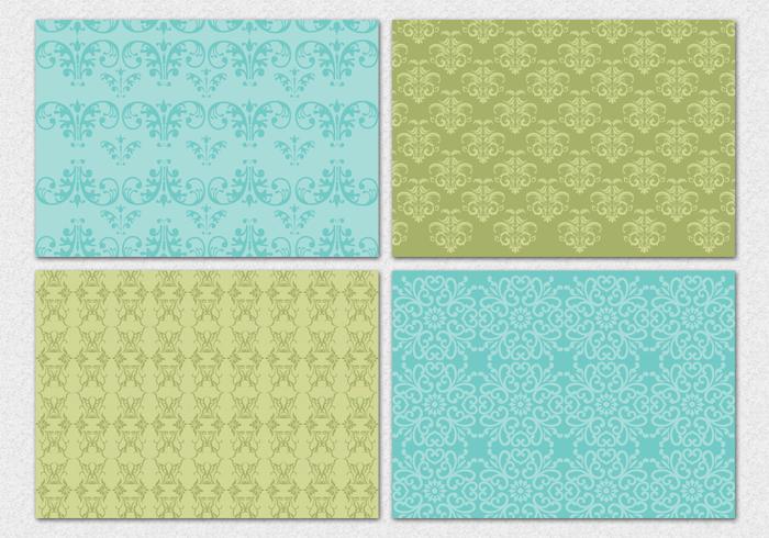 Decorative Damask Vector Patterns