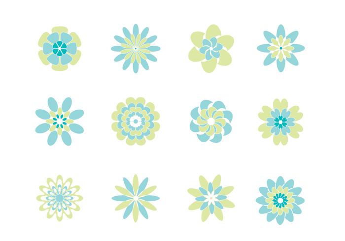 Fresh Abstract Flowers Vector Pack