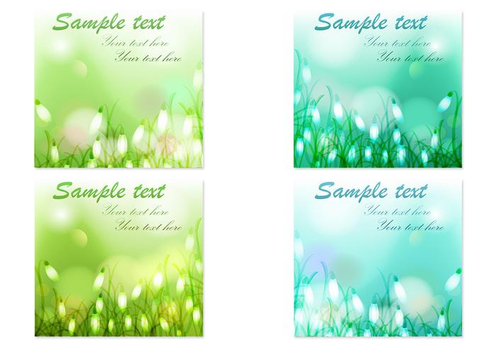 Bokeh Flower Background Vector Set