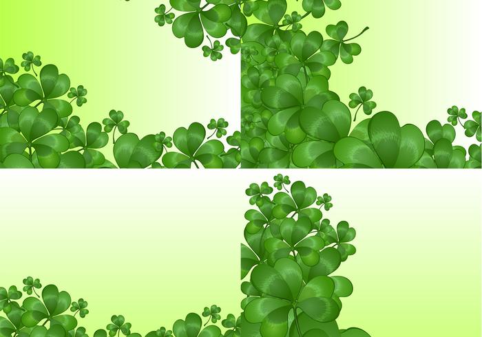 Clover Backgrounds Vector Set